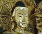 Buda altın Myanmar başkanı görüntüsünü